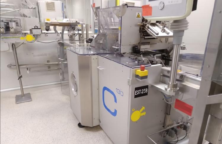 Blister line for blister Alu/Alu Uhlmann 1030 with cartoner Uhlmann C130