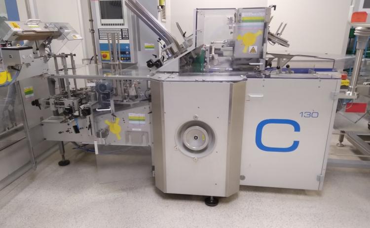 Blister line for blister Alu/Alu Uhlmann 1030 with cartoner Uhlmann C130