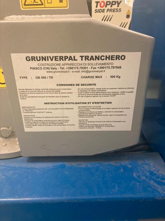 Mini crane GRUNIVERPAL GB 500/ TR