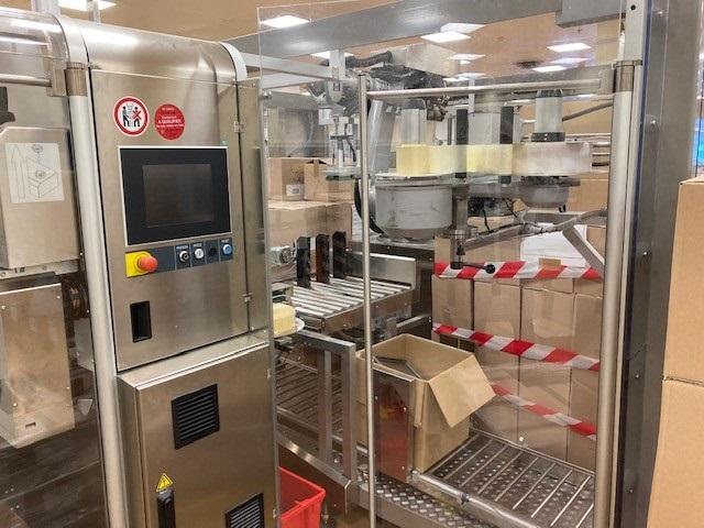Combined sideloading case packer and palletizer PESTER PEWO FORM SLP 2k