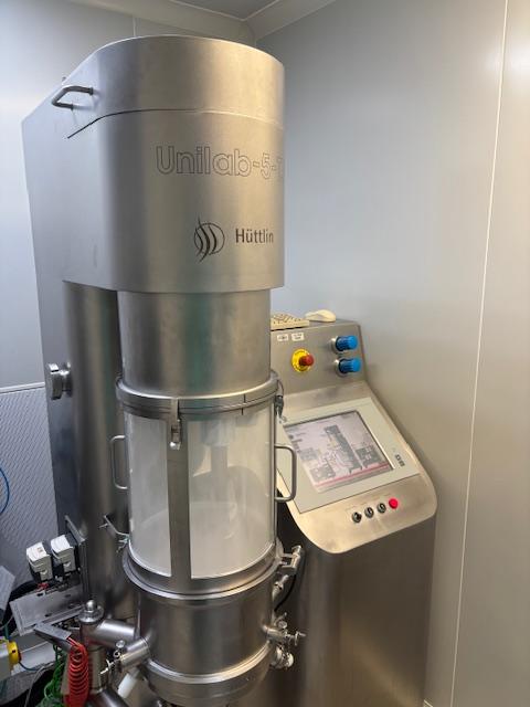Fluid bed dryer for development Huttlin UNILAB-5-TJ